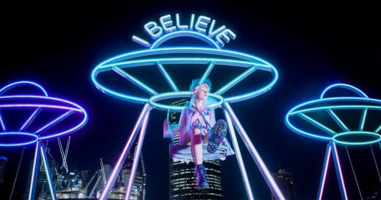 luminous retro swings by ENESS invite us to ponder the mysteries of life