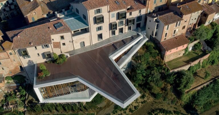 mario cucinella revives an italian hill city with cantilevered cultural middle