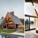 Weathered Wood Shingles Cover The Exterior Of This New Home In New York