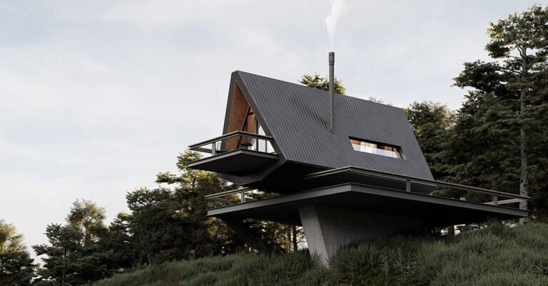 ev.design.workplace completes 45sqm suspended villa on the coronary heart of iranian forest