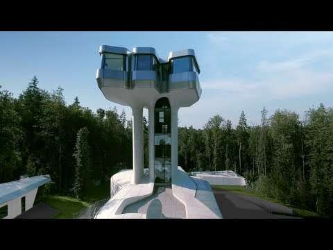 منزل زها حديد الأكثر إثارة في اتجاه واحد أو العكس يكتمل في الغابة الروسية