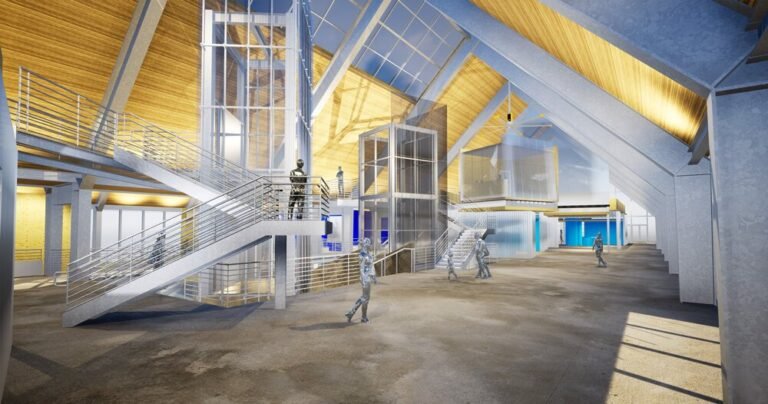EC3 unveils ‘crystal barn’ as a part of bigger net-zero orchard park campus in idaho