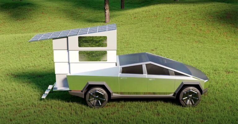 the cyberlandr pop-up camper for the tesla cybertruck surpasses $100M in pre-orders