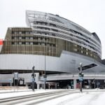 in finland, daniel libeskind’s first enviornment is wrapped in graphic screening