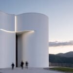 mario cucinella completes monolithic white concrete church in southern italy