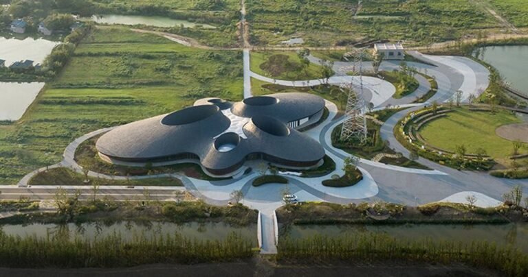 z-one architects clusters mushy light-wells with luminous middle in nantong