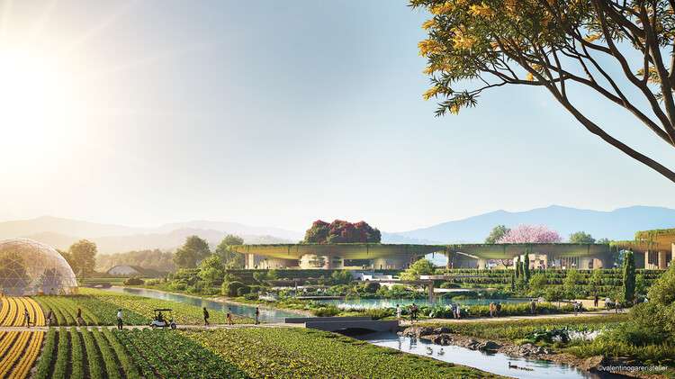 فالنتينو جاريري أتيليه تصمم نموذجًا أوليًا لقرية اقتصادية دائرية في أستراليا ، © Valentino Gareri Atelier