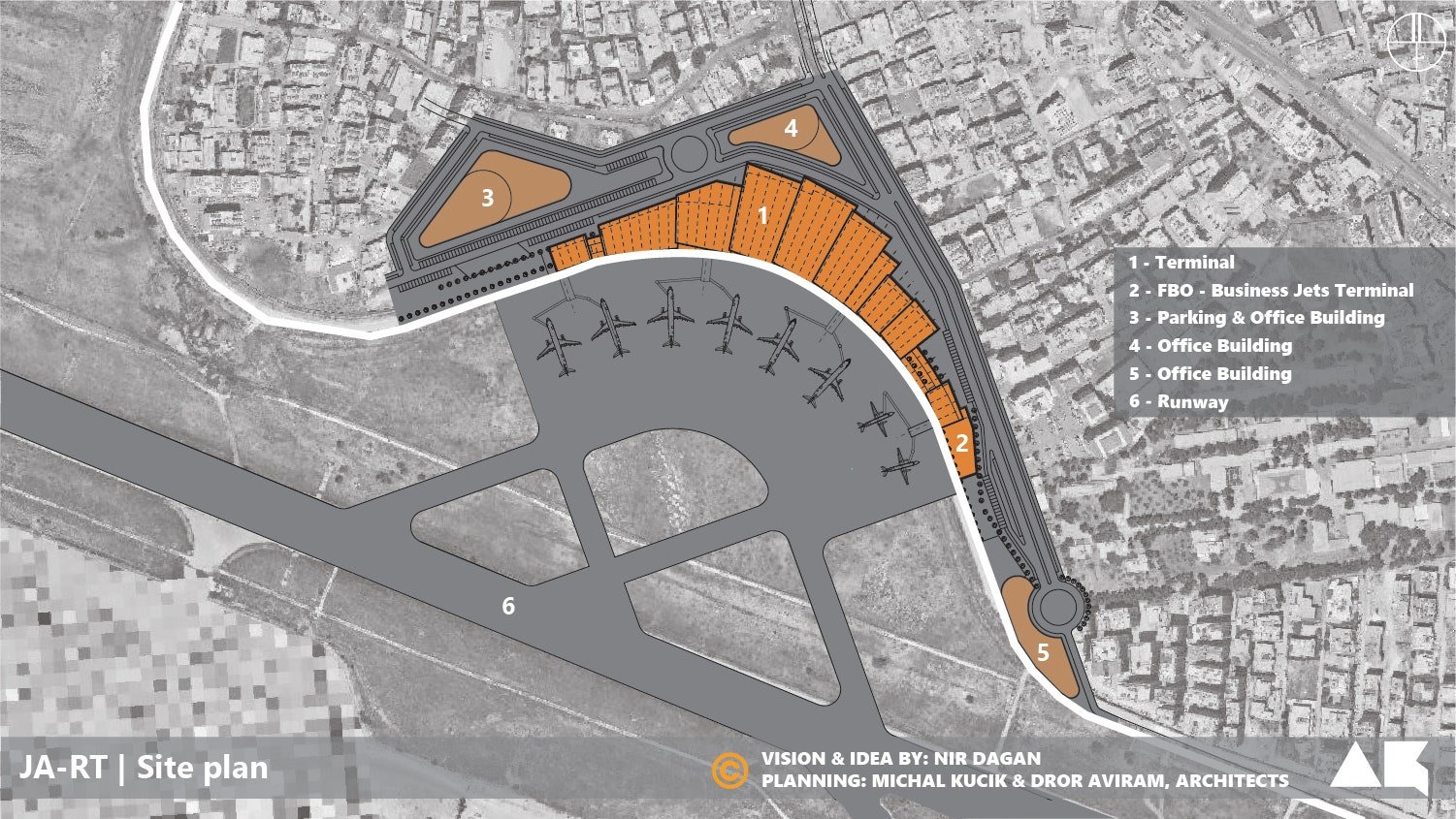 عرض لموقع المطار المقترح.