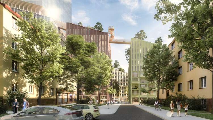 بنثم كروويل المهندسين المعماريين يصممون تطوير متعدد الاستخدامات في براغ ، بإذن من Benthem Crouwel Architects