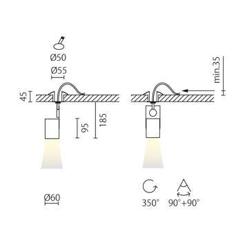  Mur Ø60 GU10 con bordo by Aqlus |  Architonic
