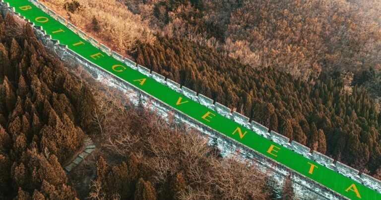 bottega veneta takes over the good wall of china with monumental digital display screen