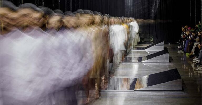 fashions stroll throughout mirror islands on the LGN x JOEONE double vogue present