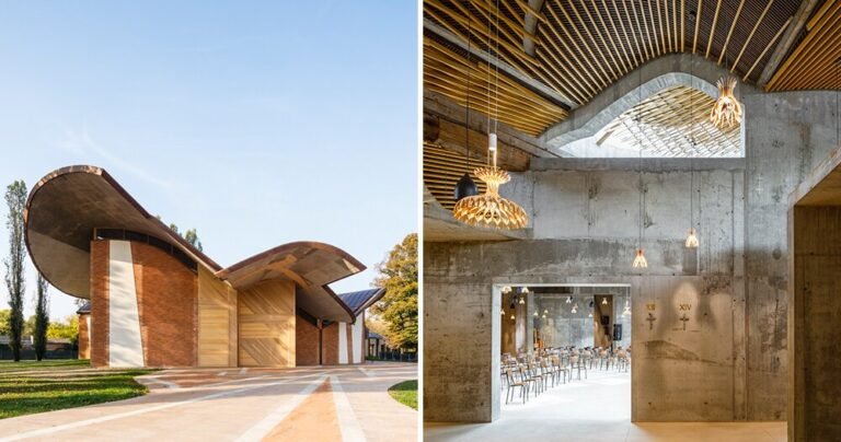 benedetta tagliabue’s san giacomo church takes its type from a scorching air balloon