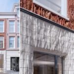 studio RAP 3D prints ceramic tiles and purple bricks for amsterdam boutique facade