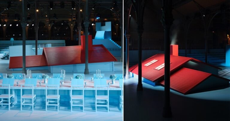 virgil abloh’s final louis vuitton present was staged inside a wondrous sky blue ‘dreamhouse’