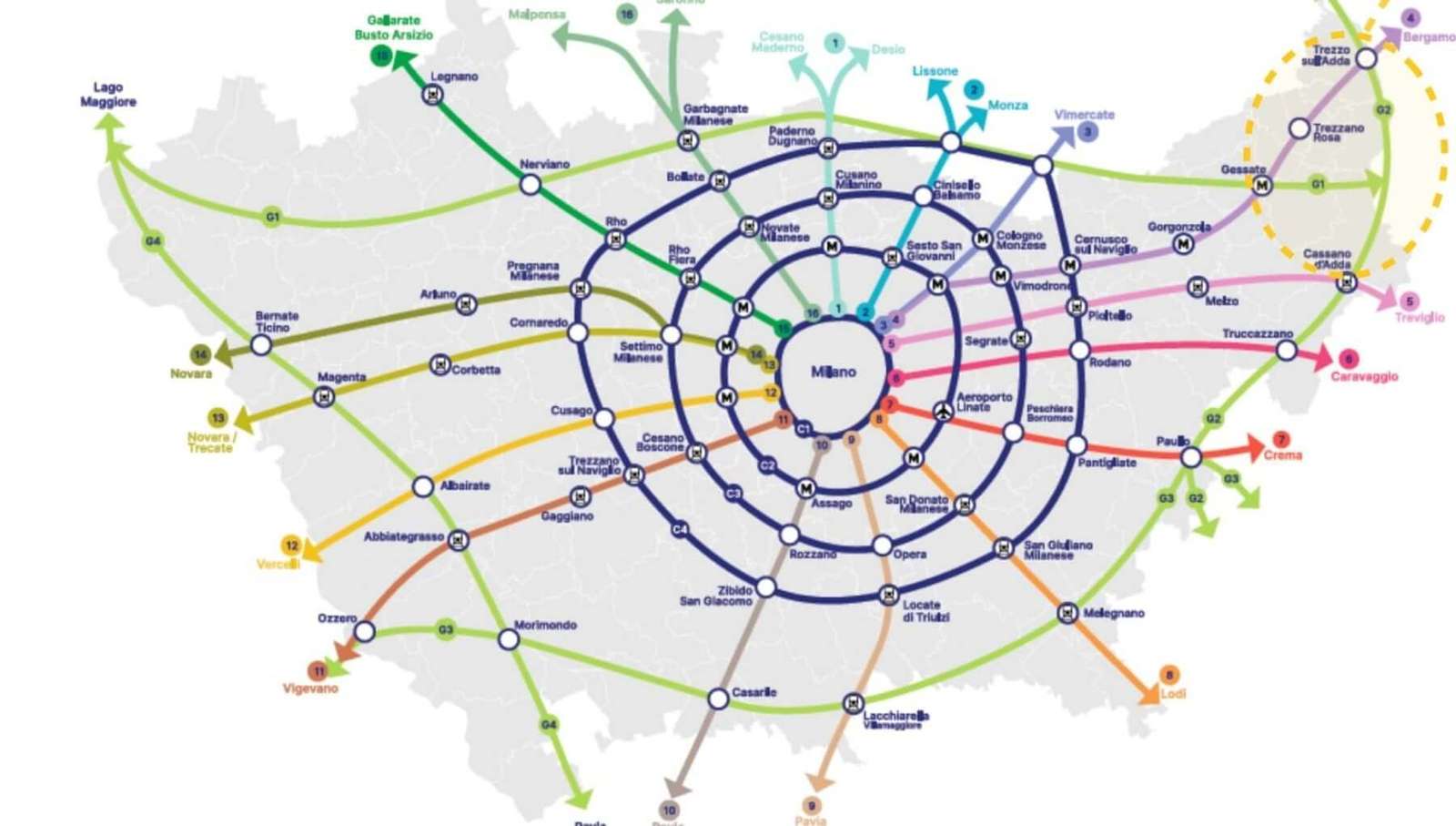 خريطة عنكبوتية لميلان تعرض 2035 طريقًا للدراجات