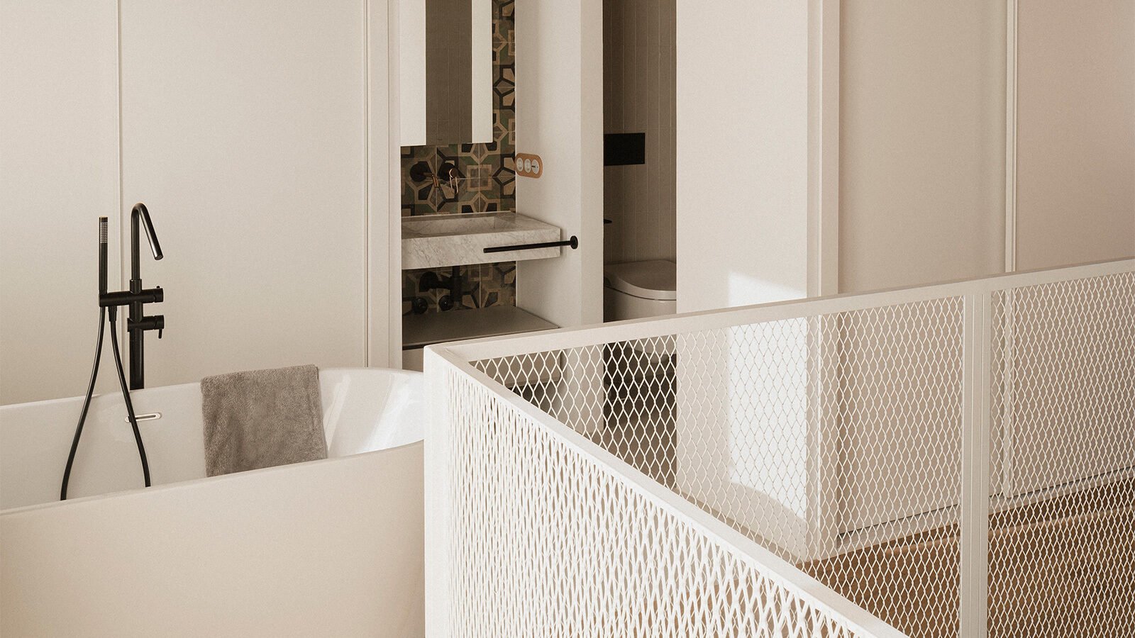 حوض استحمام أنيق مخفي على مرأى من الجميع - مجلة أزور