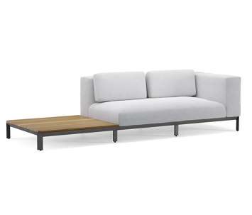 كنبة طويلة مع طاولة وذراع من خشب الساج من Jardinico | Architonic