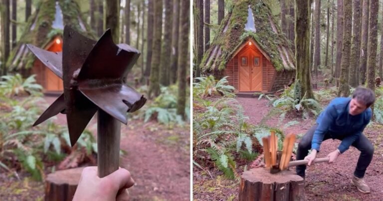 jacob witzling reveals off these multi-bladed axes for splitting wooden in cabinland