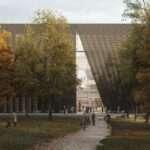 luca poian varieties’ sara hildén artwork museum is cloaked in an intricate urban-scale curtain