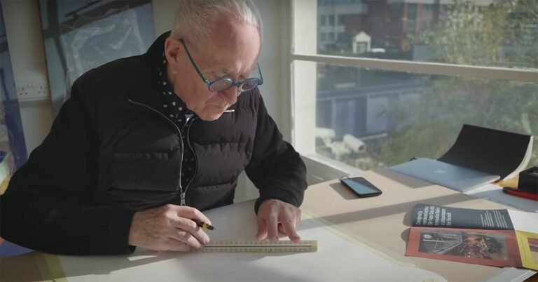 sir peter cook dinner discusses the advantages of drawing by hand