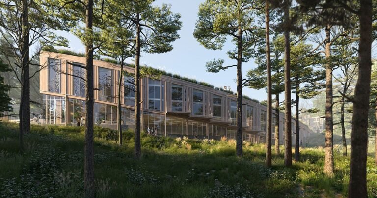 snøhetta breaks floor on long-awaited sustainable lakehouse in wendelstrand, sweden