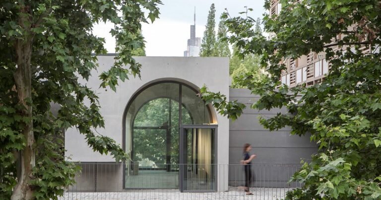 atelier diameter adds arch motifs to sculptural art gallery extension in nanjing, china