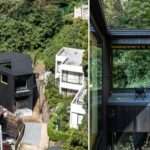 FUDO architects tops yamanone no ie house in japan with origami-like metal roof