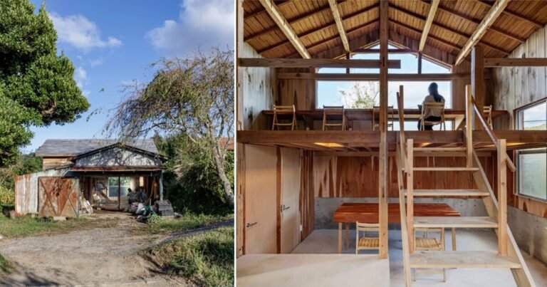kurosawa kawaraten transforms neglected house in rural japan into low-budget home office