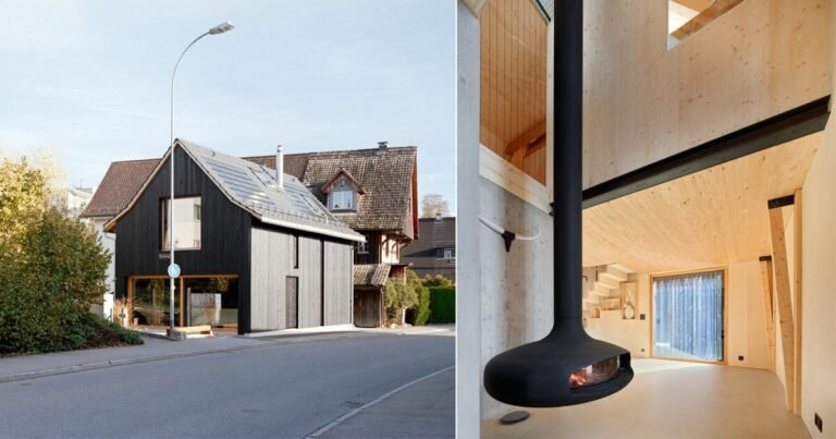 lukas lenherr transforms 1850s barn into residence with all-wood interior in switzerland