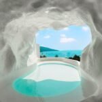 cliffside resort’s white caves and arches frame the views of chinese south coast