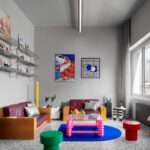 Anthony Authié of Zyva Studio couples eclectic materials and colors in a Paris loft he designed for himself