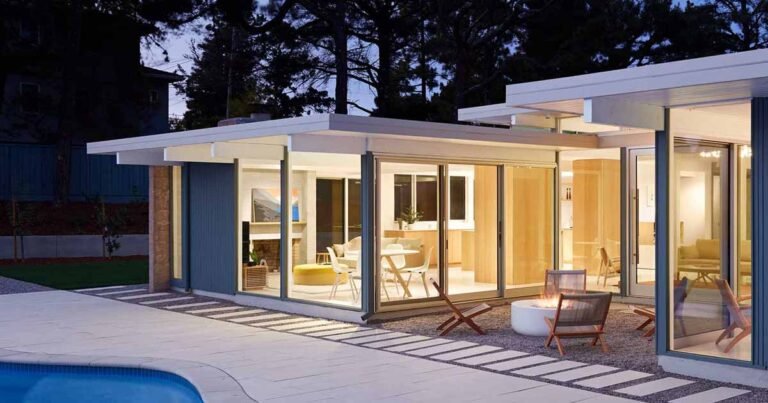 A Muted Palette Unifies The Interior Of This Remodeled Mid-Century Modern Home