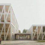 tartu cultural centre: luca poian forms proposes a trio of timber pavilions in estonia