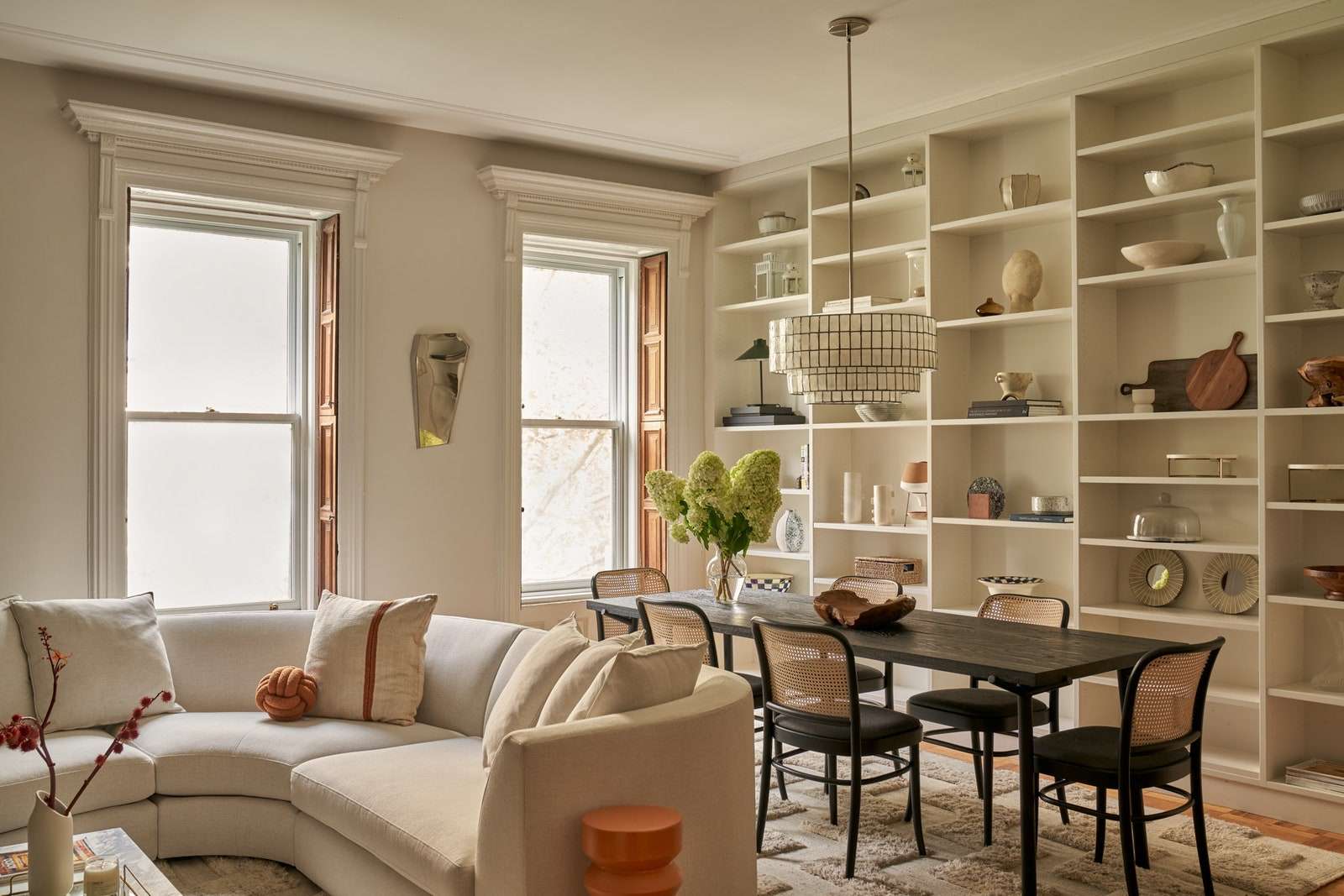 In the living room of an Upper West Side brownstone Studio Tove chose a few largescale furniture pieces and incorporated...