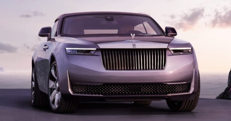 rolls-royce unveils amethyst droptail, a coachbuild roadster built with gems, leather & wood