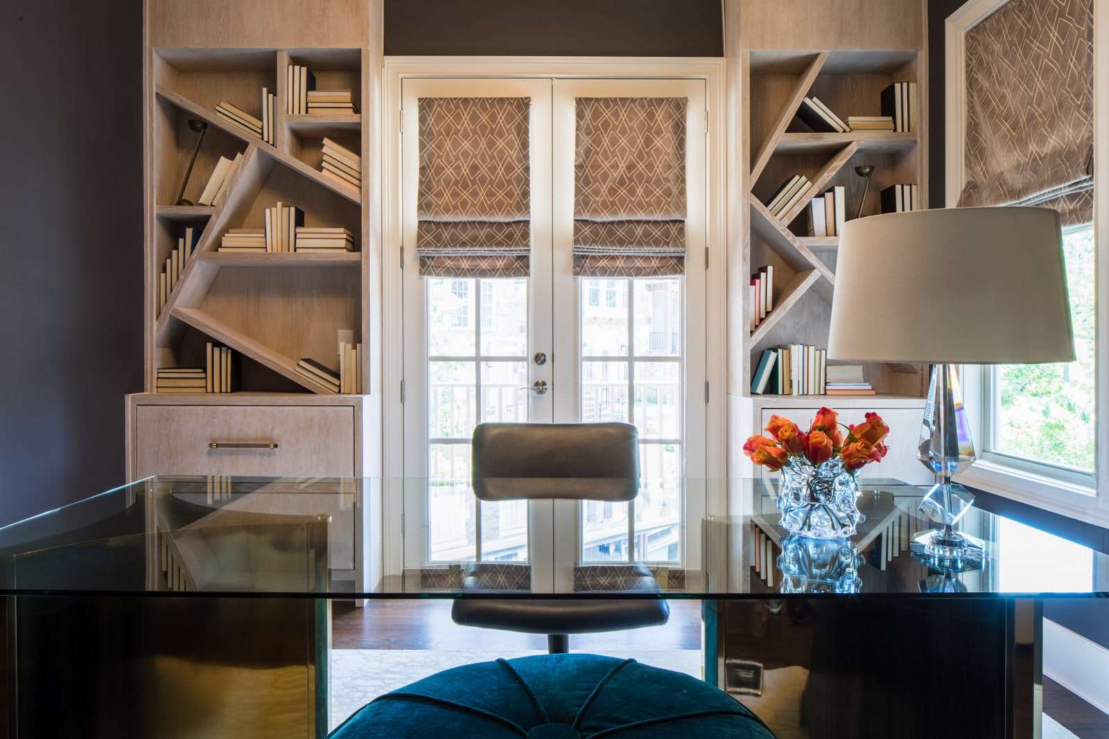 The walls of this office by Forbes Masters don Benjamin Moores Midsummer Night.