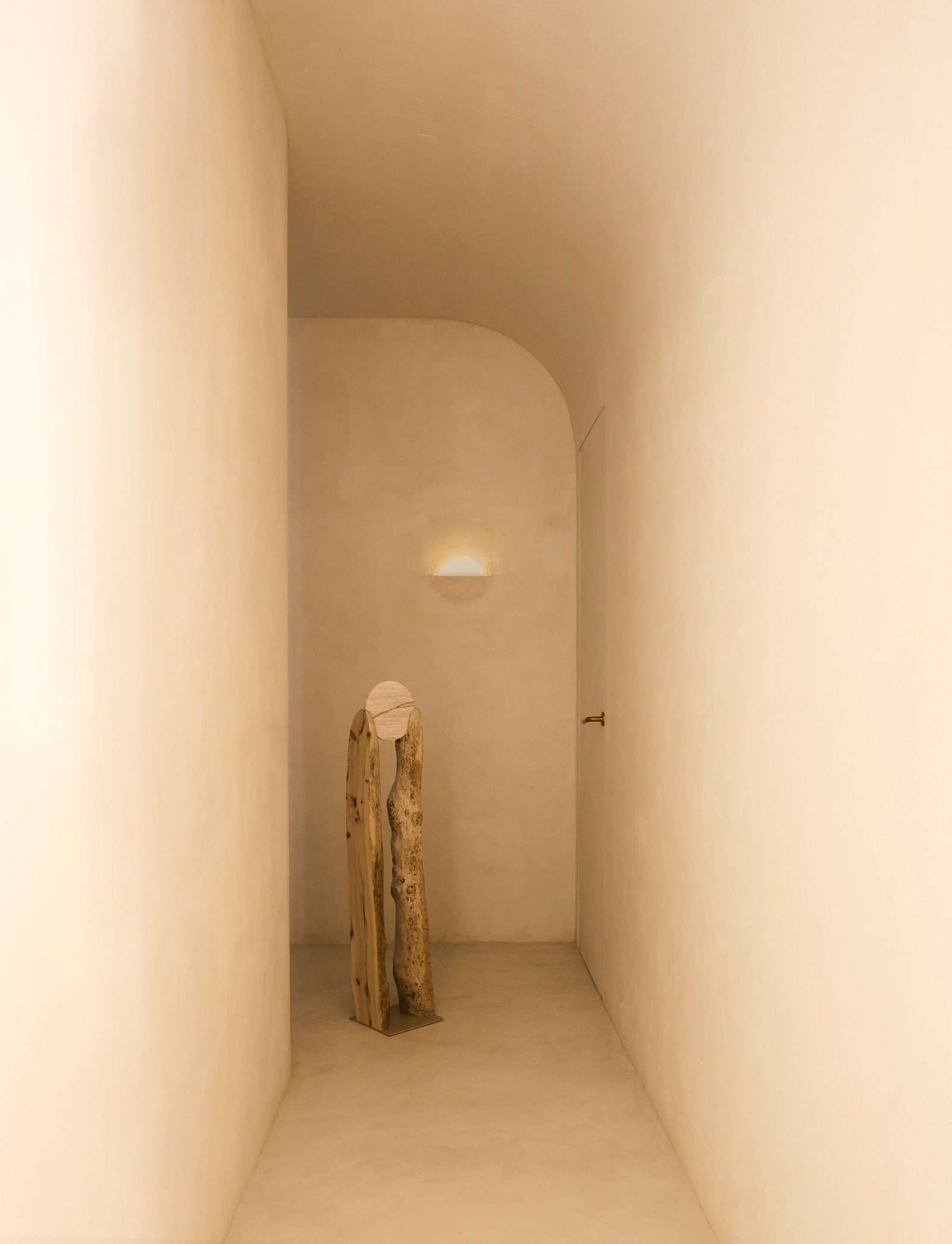 “This part of the house has no natural light so I built a kind of tunnel to create the effect of a cave” she explains....