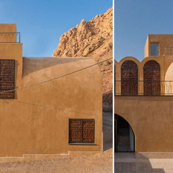 curved adobe walls root hypertext architecture studio's separo house amid mountains of iran