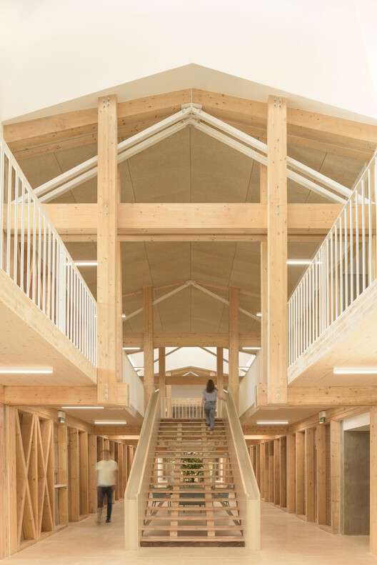 Moselle and Madon Community Headquarters / Studiolada - Interior Photography, Facade, Beam, Handrail
