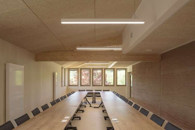 Moselle and Madon Community Headquarters / Studiolada - Interior Photography, Windows, Table, Chair