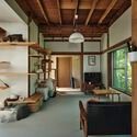 Fueda House / ROOVICE - Interior Photography, Kitchen, Wood, Lighting, Chair