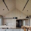 © Alvis Rozenbergs Pāvilosta Residence / OAD - Interior Photography, Kitchen, Table, Windows, Chair, Beam