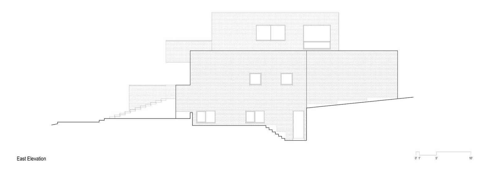 The architectural drawings for a modern three storey home.