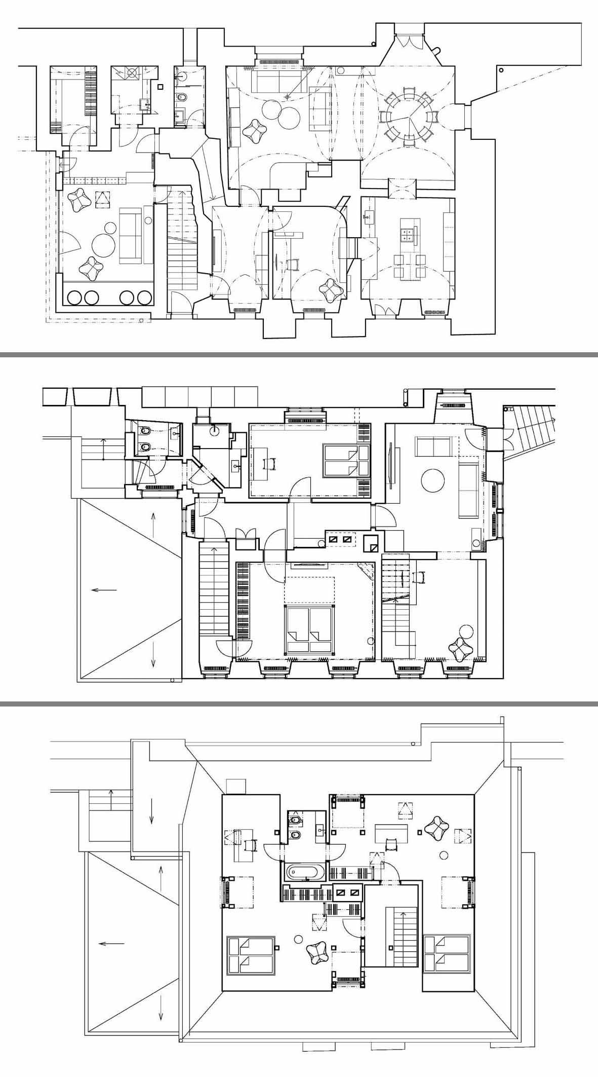 The floor plan of a renovated medieval guard house.