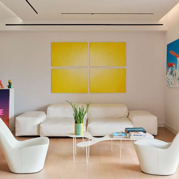 vibrant artworks by iacopo capone-doumas transform athens apartment into living gallery