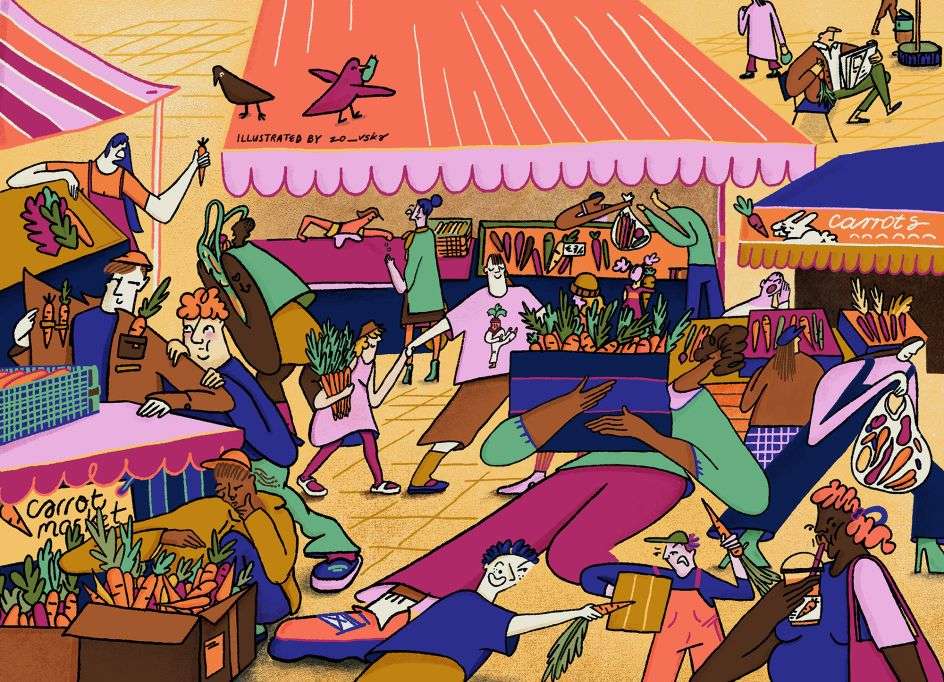 For the carrot issue of Rebel Roots magazine.