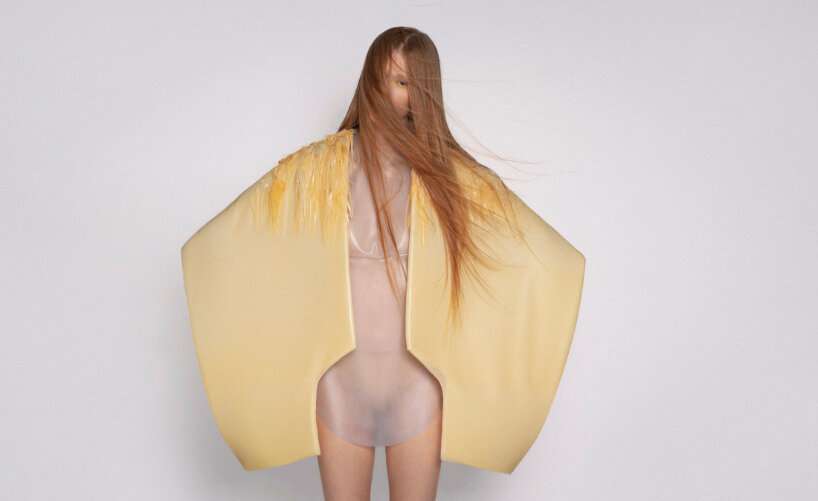 kinetic garment by iga węglińska shivers in response to sound, mimicking goosebumps