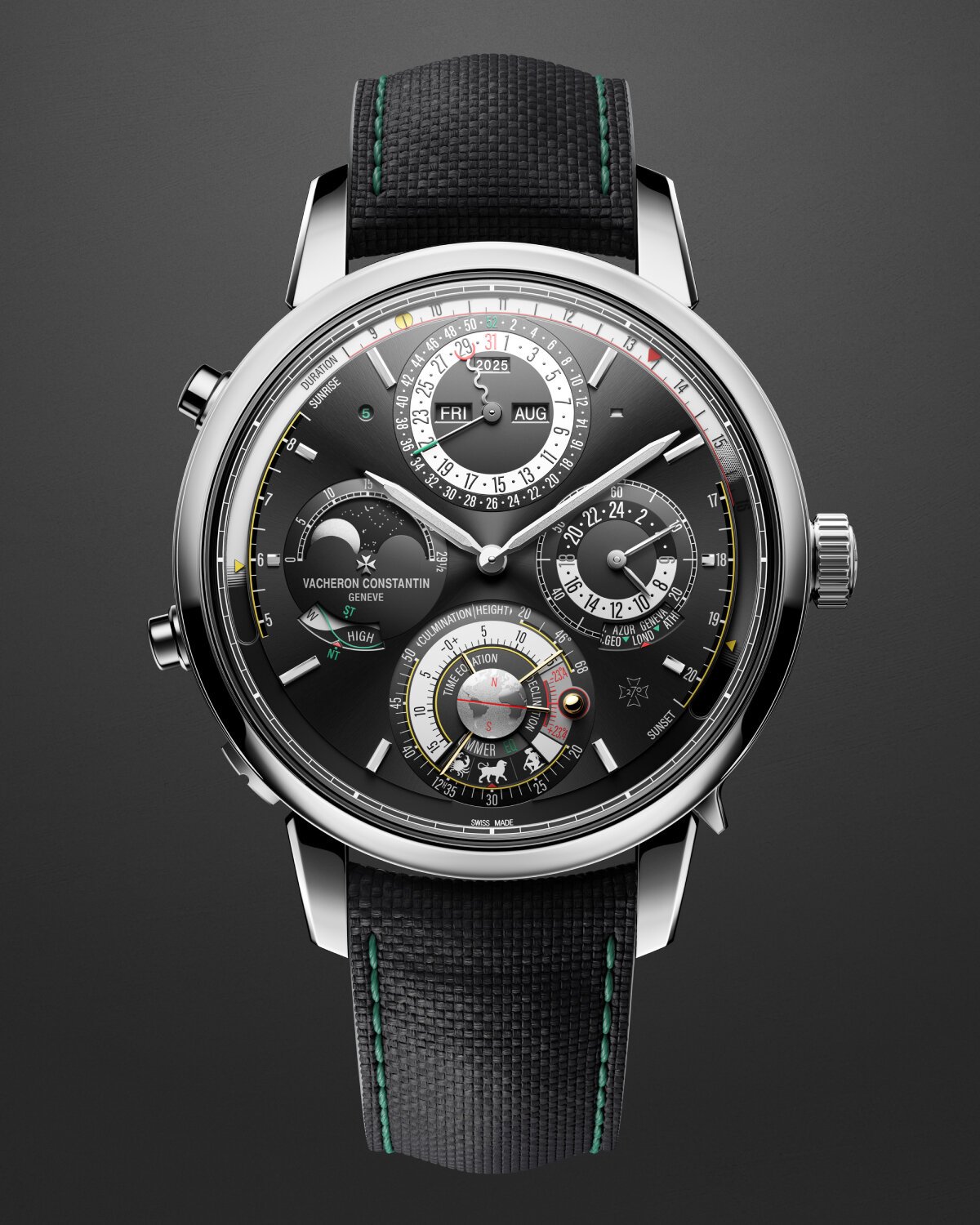 vacheron constantin's 'most complicated wristwatch ever' tracks both standard and solar time