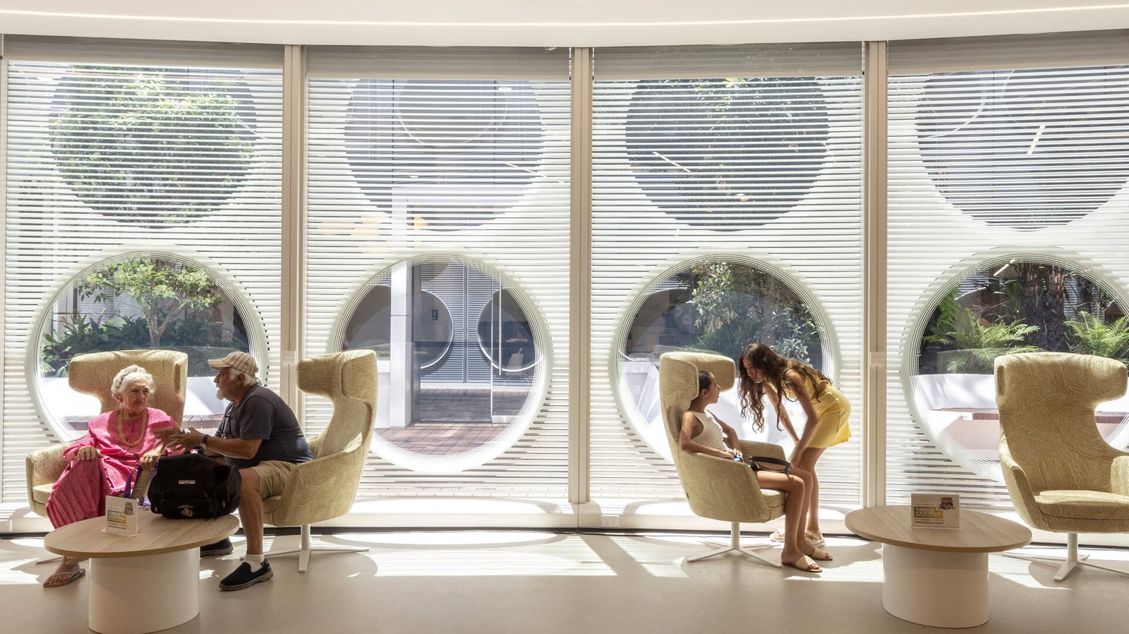 Ultra high-performance facade systems were designed to passively reduce energy losses and gains from the library throughout the year.